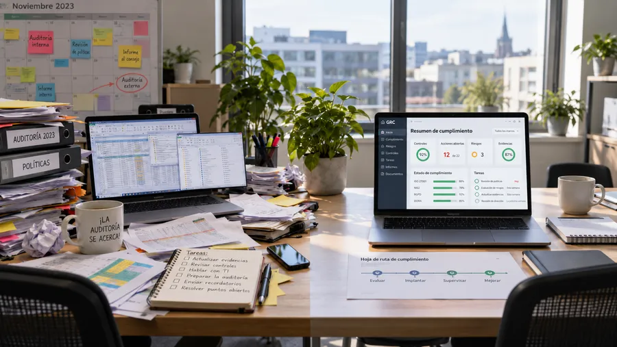 El SGSI de un cliente había crecido hasta unos 1.660 archivos en SharePoint. Por qué las hojas de cálculo dejan de funcionar para el cumplimiento de TI y cómo una plataforma GRC autoalojada lo convirtió en un sistema vivo.